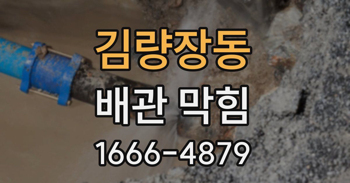 김량장동 배관 막힘