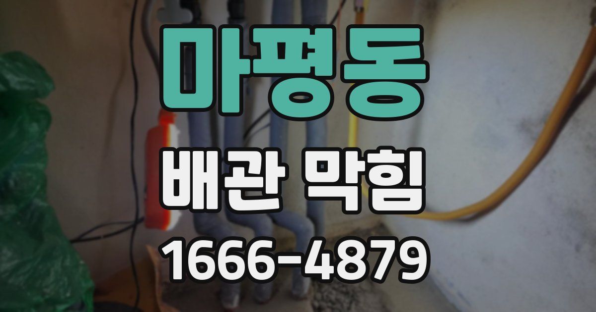 마평동 배관 막힘
