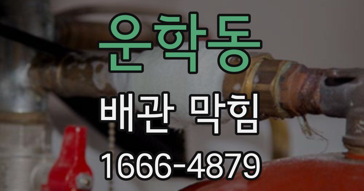 운학동 배관 막힘