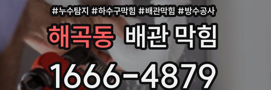 해곡동 배관 막힘