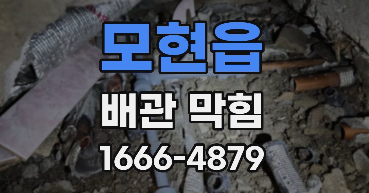 모현읍 배관 막힘