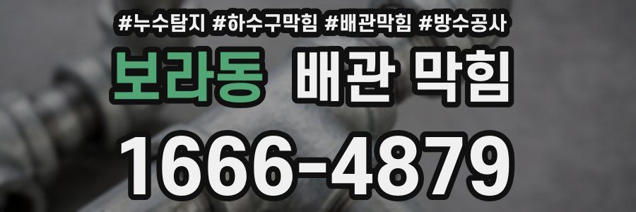 보라동 배관 막힘