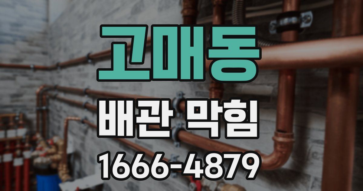 고매동 배관 막힘