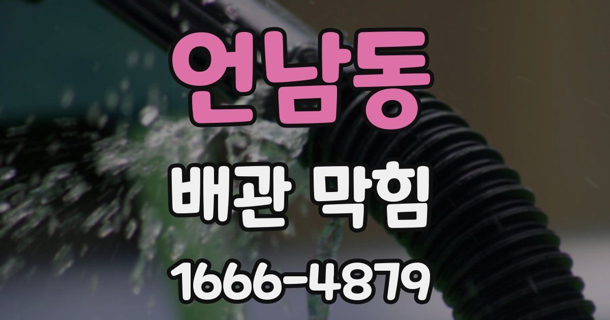 언남동 배관 막힘
