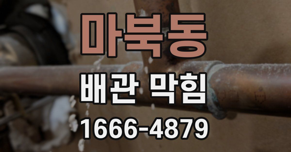 마북동 배관 막힘