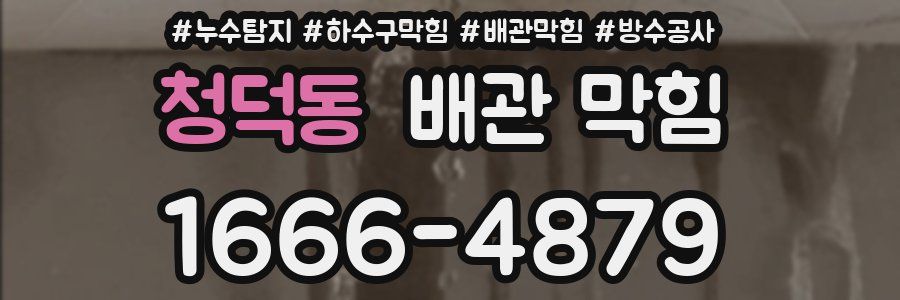 청덕동 배관 막힘