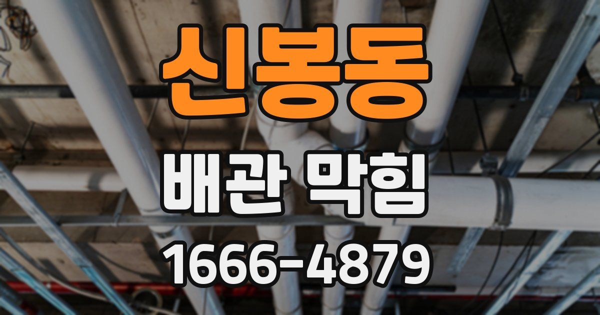 신봉동 배관 막힘