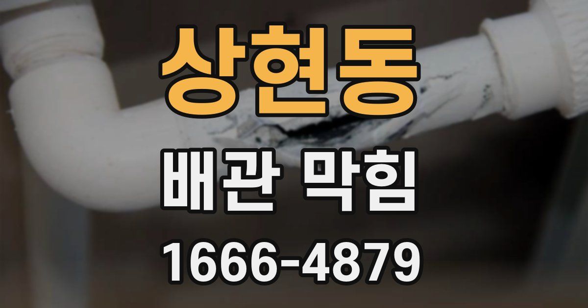 상현동 배관 막힘
