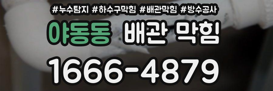 야동동 배관 막힘