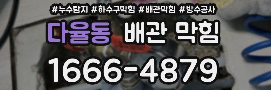 다율동 배관 막힘