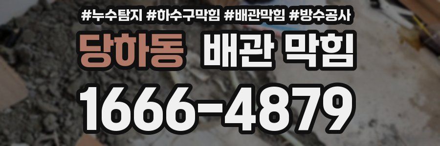 당하동 배관 막힘