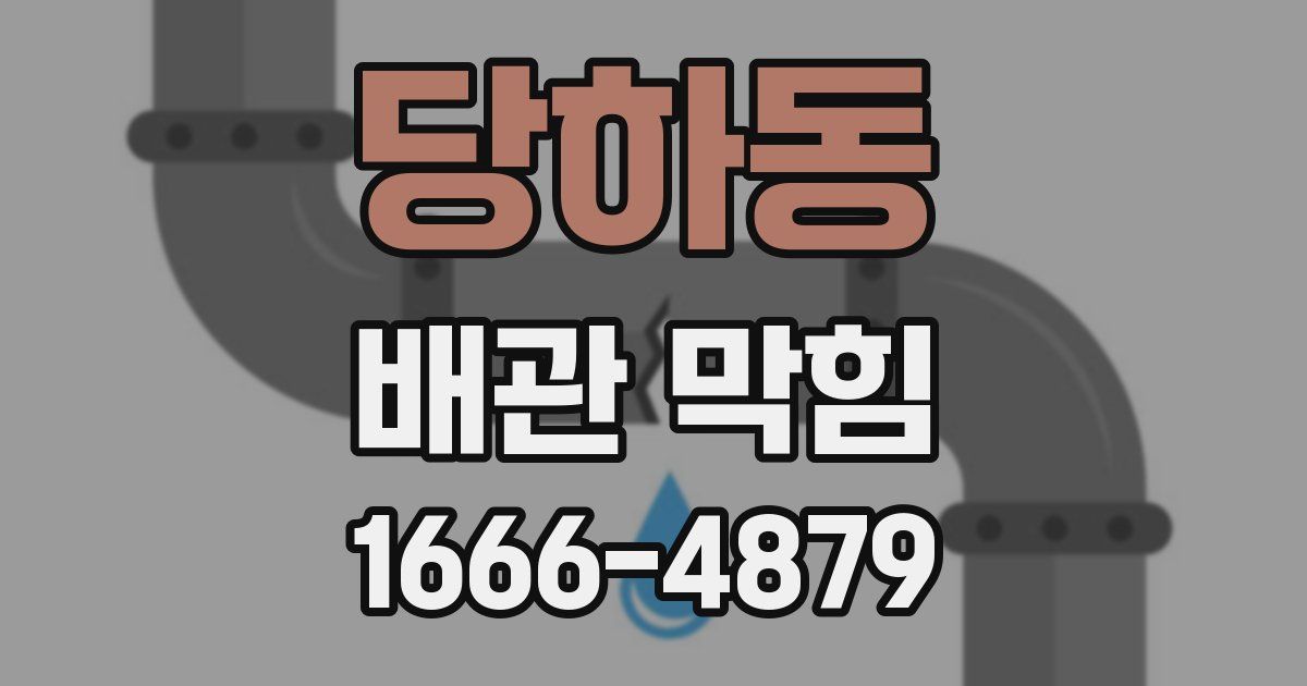 당하동 배관 막힘