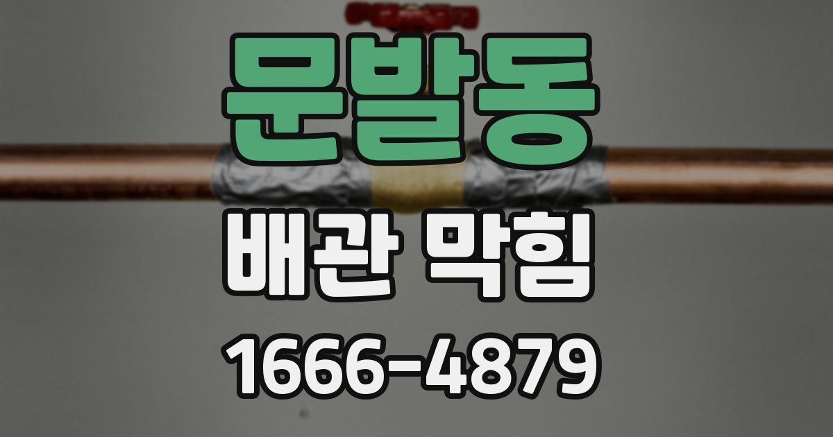 문발동 배관 막힘