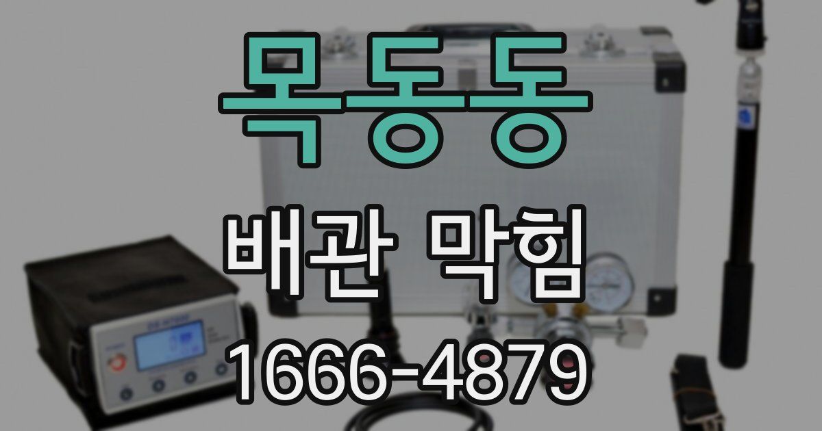 목동동 배관 막힘