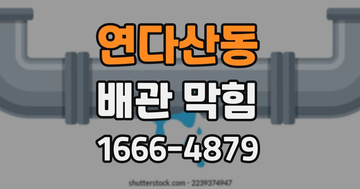 연다산동 배관 막힘