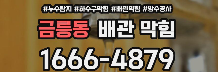 금릉동 배관 막힘