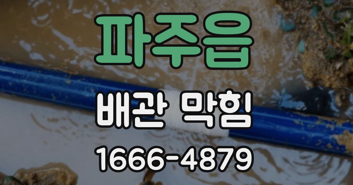 파주읍 배관 막힘