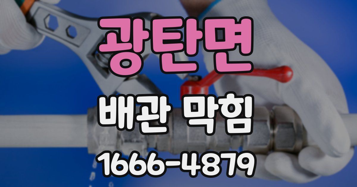 광탄면 배관 막힘