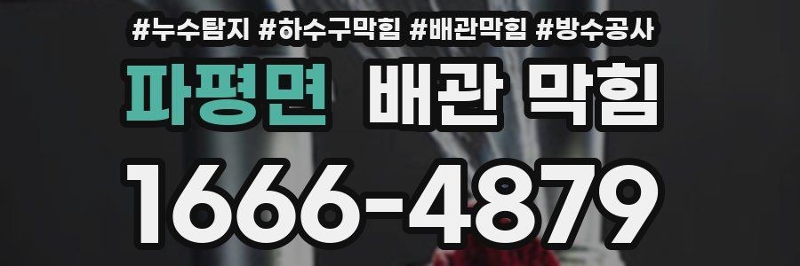 파평면 배관 막힘