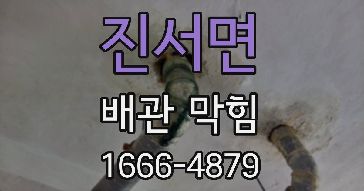 진서면 배관 막힘