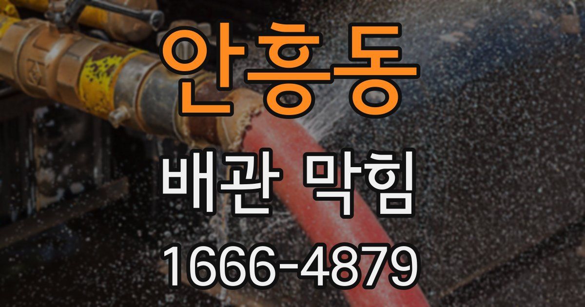 안흥동 배관 막힘
