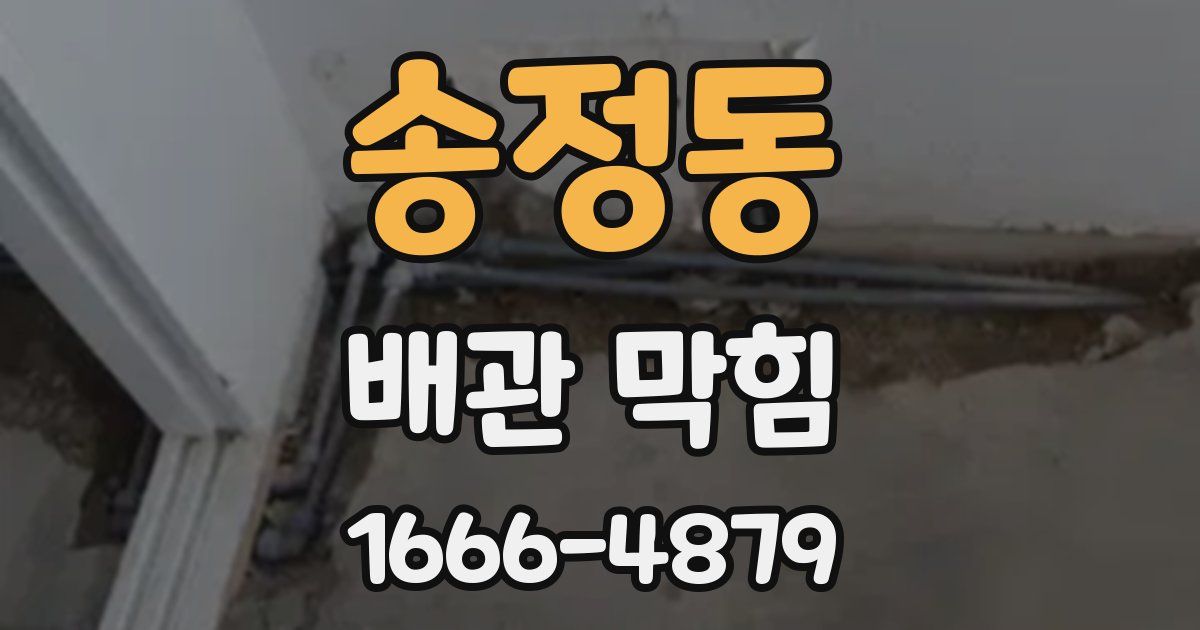 송정동 배관 막힘