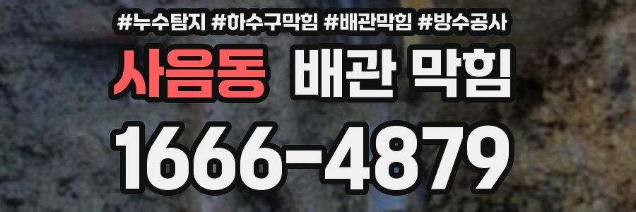 사음동 배관 막힘