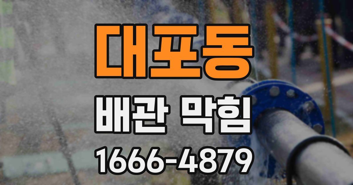 대포동 배관 막힘
