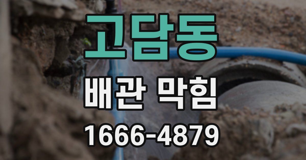 고담동 배관 막힘