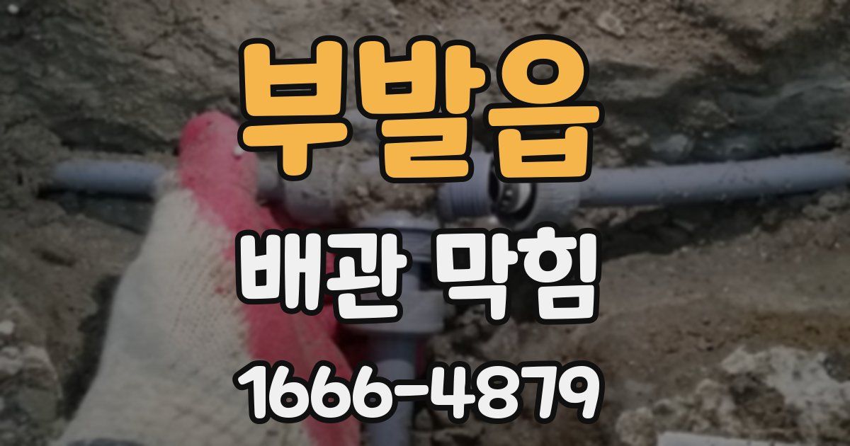 부발읍 배관 막힘