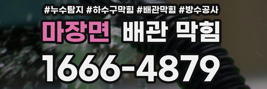 마장면 배관 막힘