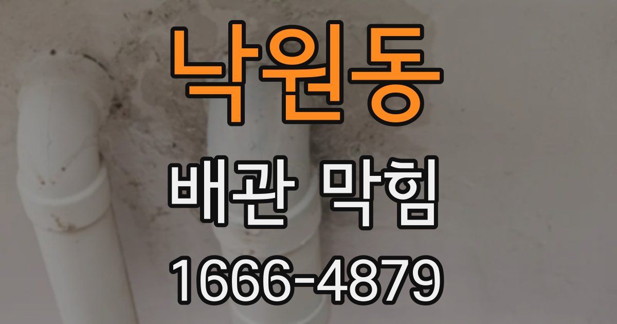 낙원동 배관 막힘