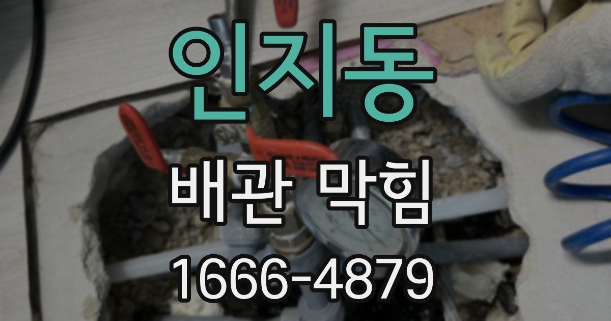 인지동 배관 막힘