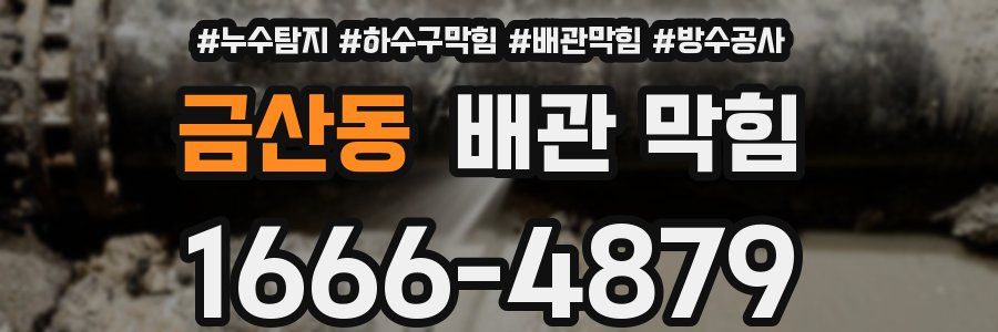 금산동 배관 막힘