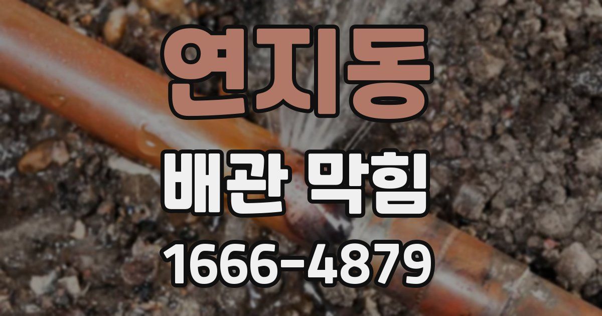 연지동 배관 막힘