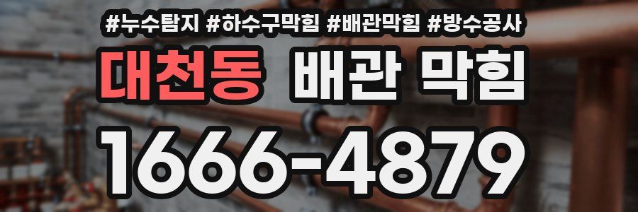 대천동 배관 막힘