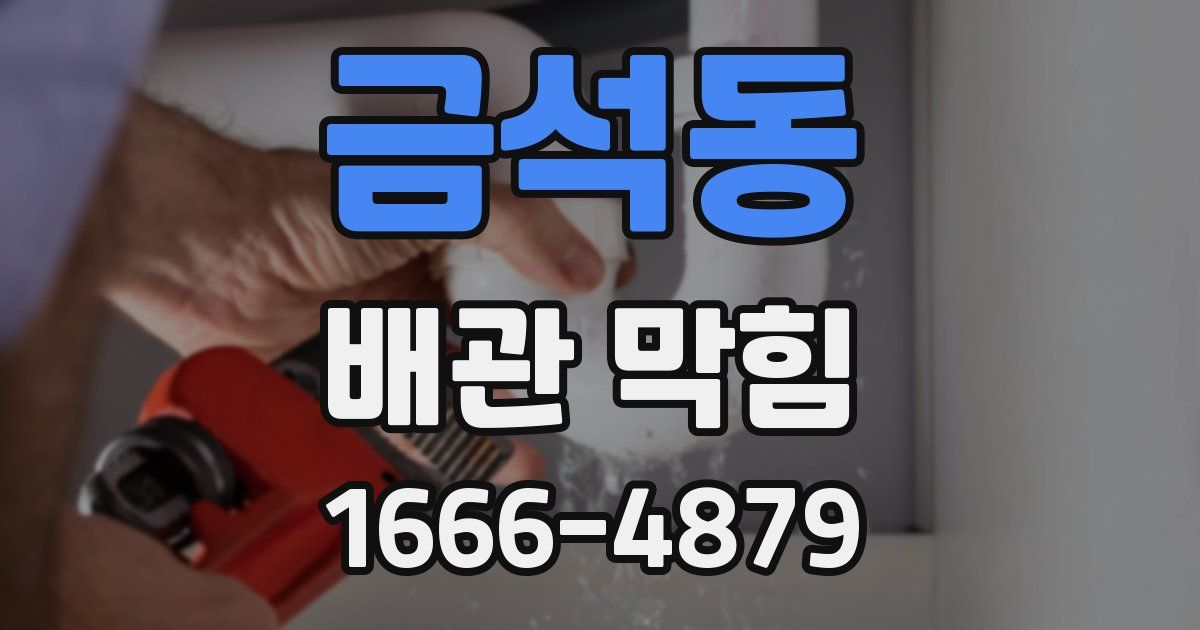 금석동 배관 막힘