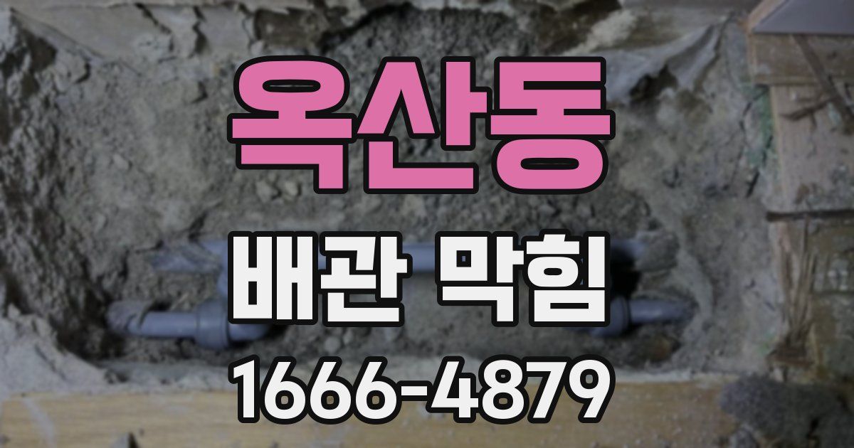 옥산동 배관 막힘