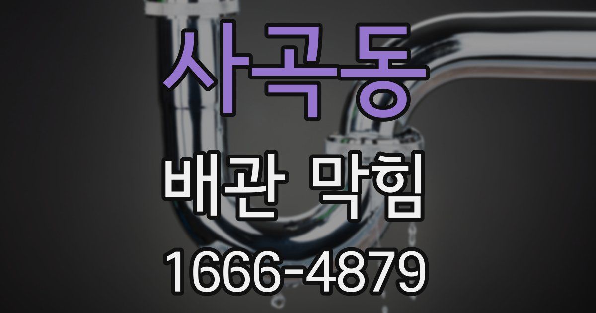 사곡동 배관 막힘