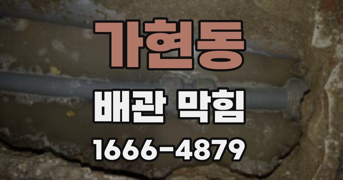 가현동 배관 막힘