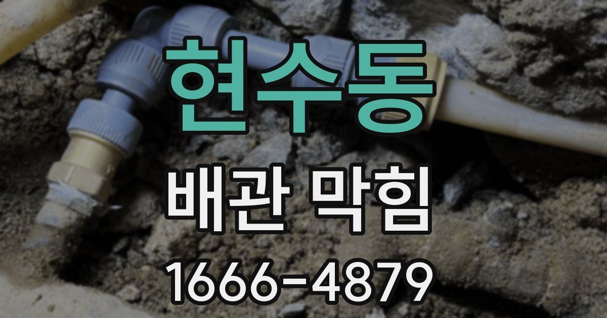현수동 배관 막힘