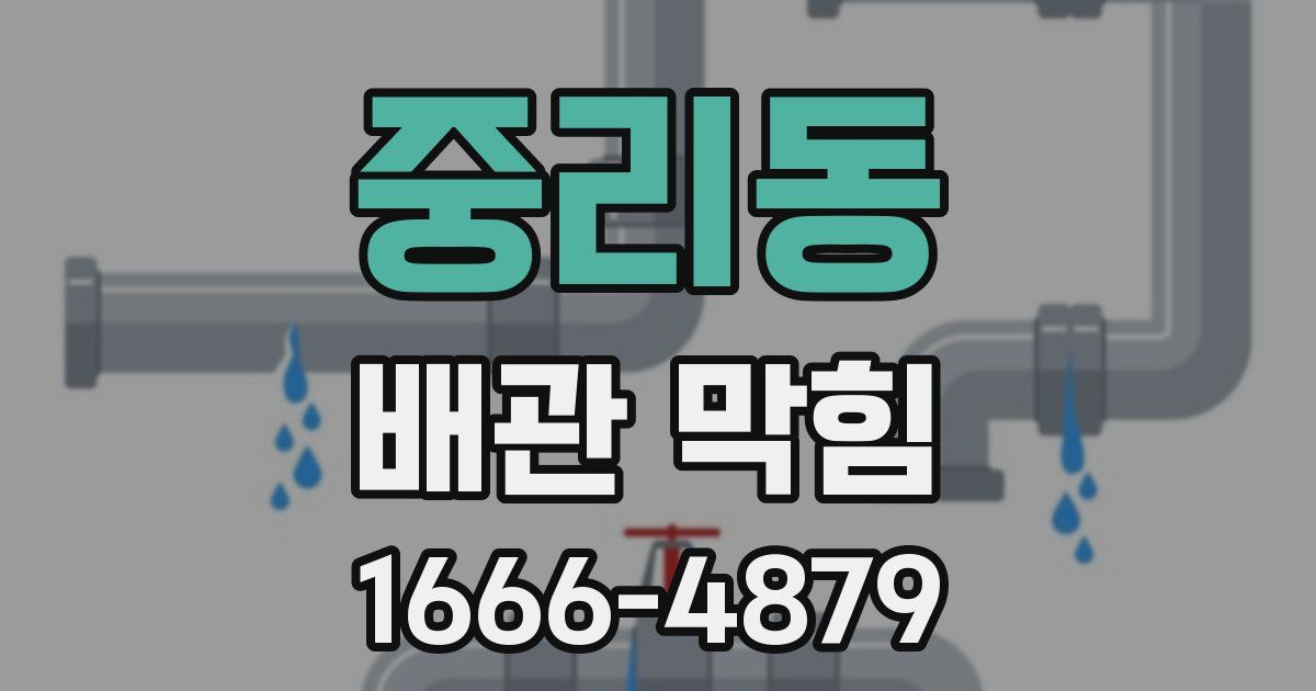 중리동 배관 막힘