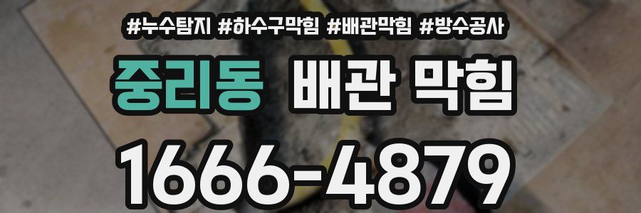 중리동 배관 막힘