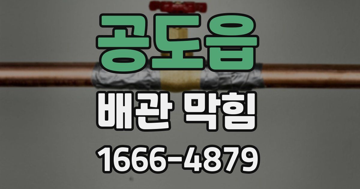 공도읍 배관 막힘