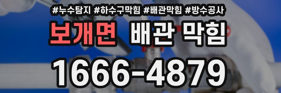 보개면 배관 막힘