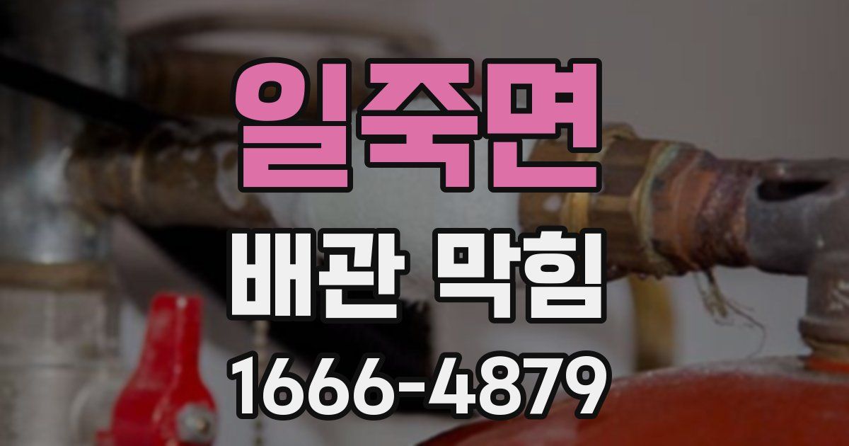 일죽면 배관 막힘