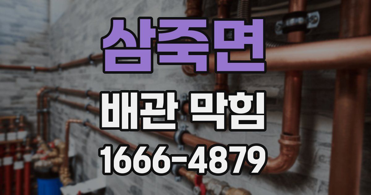 삼죽면 배관 막힘
