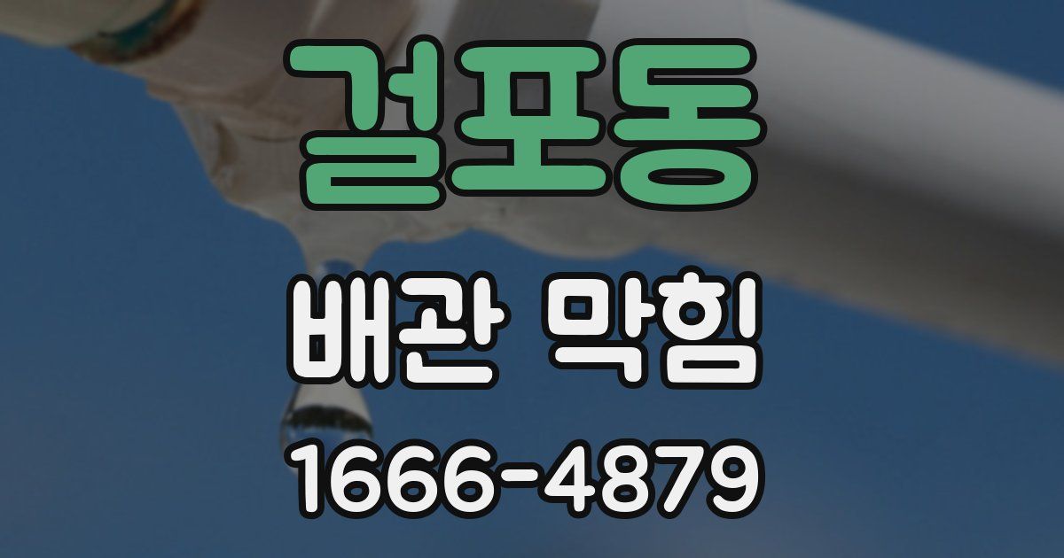 걸포동 배관 막힘