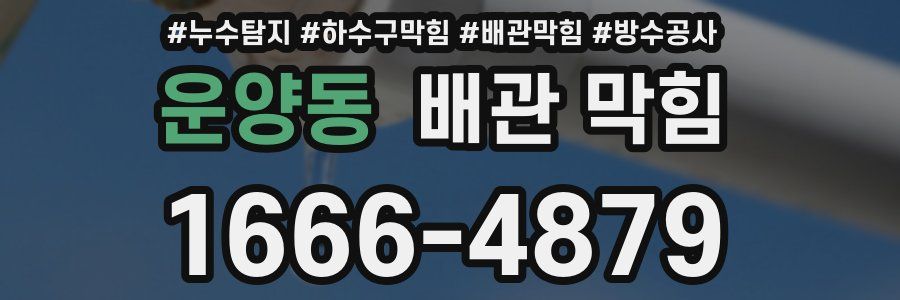 운양동 배관 막힘