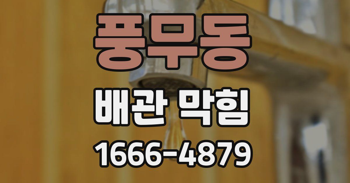 풍무동 배관 막힘